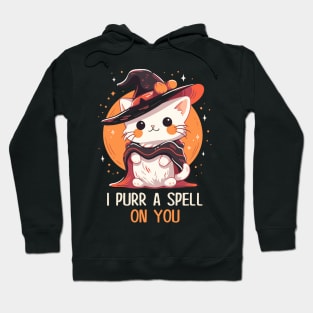 Funny Cat Pun Witch Spell Graphic Men Kids Women Halloween Hoodie